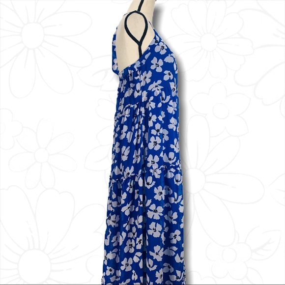 NWT - Who What Wear Blue Floral Halter Dress - SM - Picture 5 of 16
